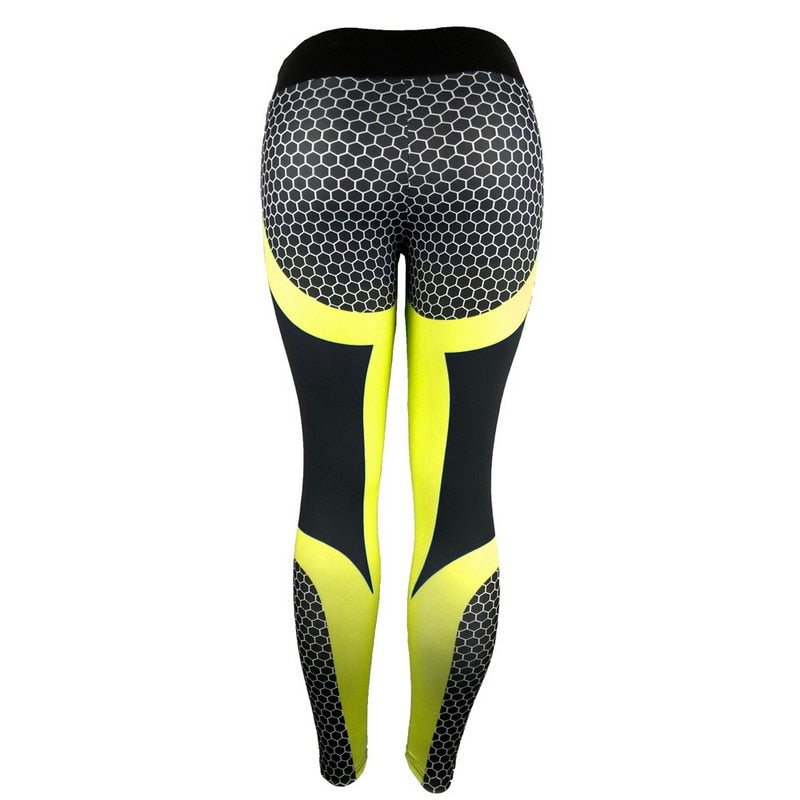 White Black Pattern Pushup Leggings